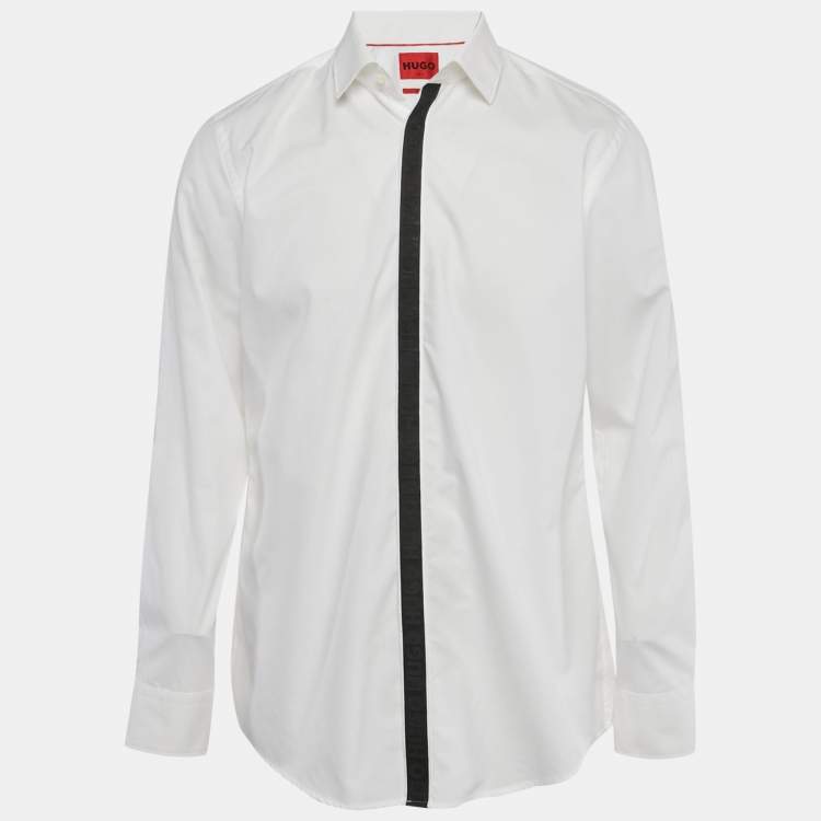 Pre Owned Hugo Boss White Cotton Slim Fit Keidi Shirt XL