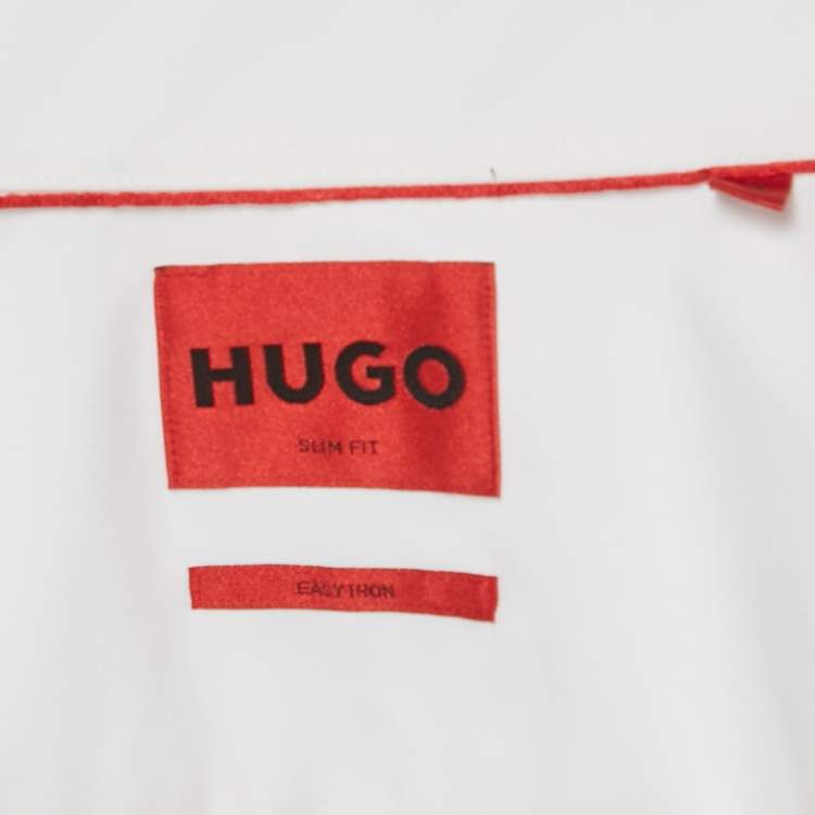 Pre Owned Hugo Boss White Cotton Slim Fit Keidi Shirt XL