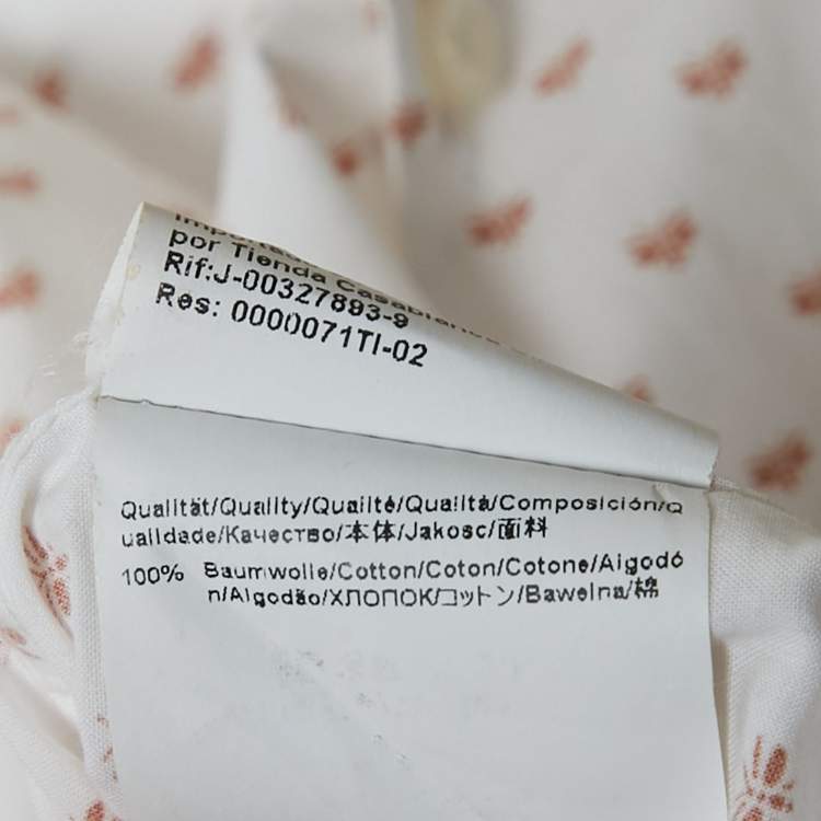 Pre Owned Hugo Boss White Bee Print Cotton Long Sleeve Shirt L
