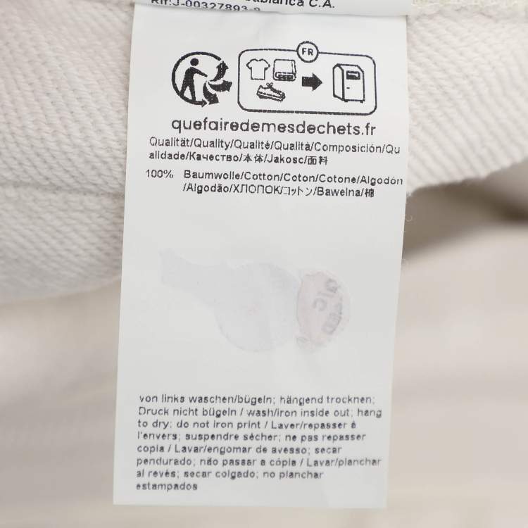 مملوكة مسبقًا Hugo Boss Cream Jersey Logo Print Drawstring Jogger Pants XL