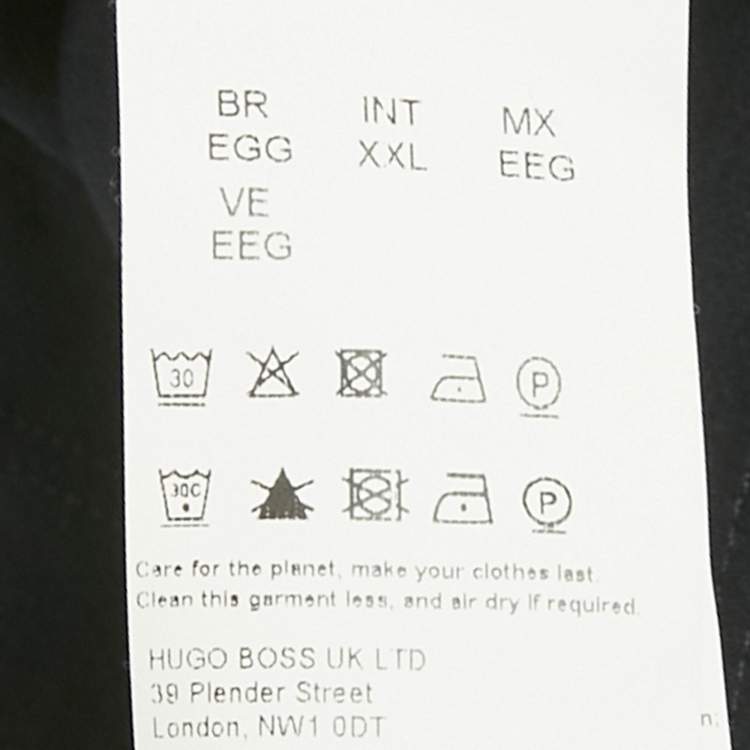 Pre Owned Hugo Boss Navy Blue Jersey L-Perry Polo T-Shirt XXL