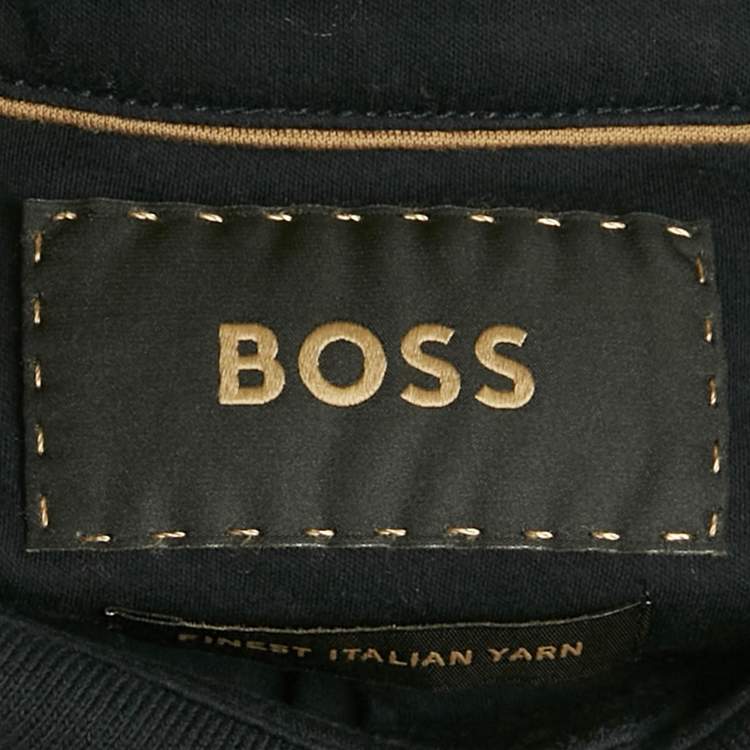 Pre Owned Hugo Boss Navy Blue Jersey L-Perry Polo T-Shirt XXL