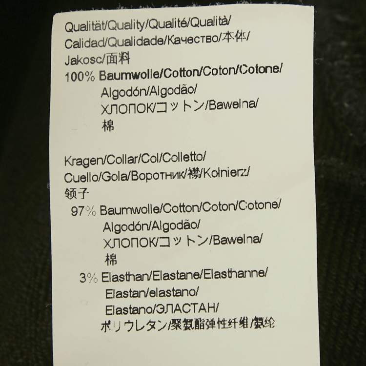 Pre Owned Hugo Boss Black Printed Cotton Deroes Sweatshirt S