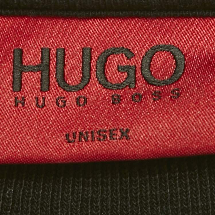 Pre Owned Hugo Boss Black Printed Cotton Deroes Sweatshirt S
