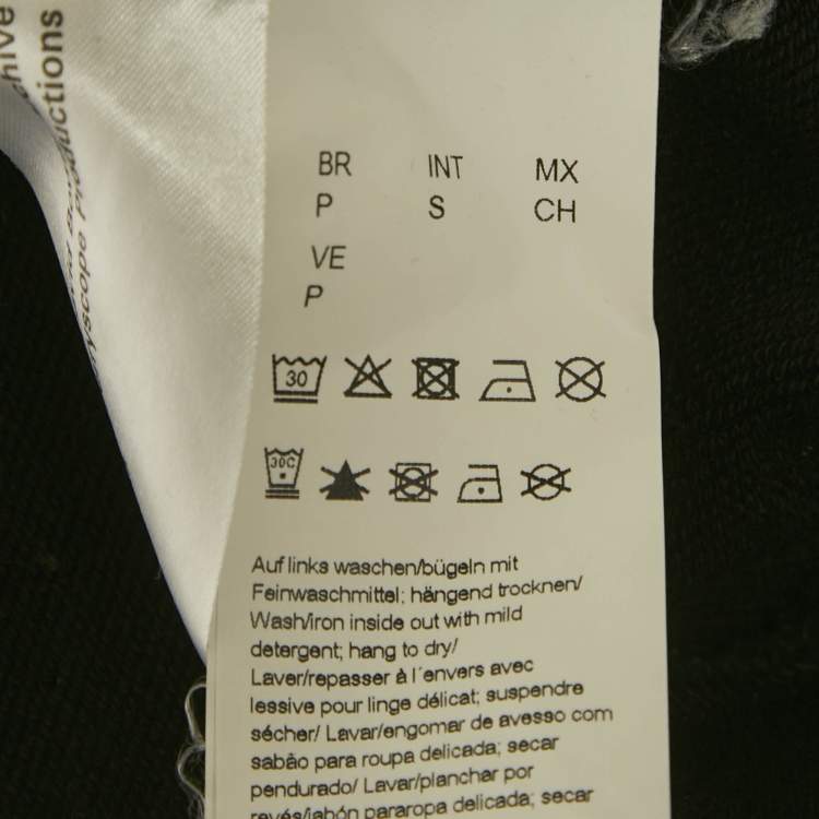 Pre Owned Hugo Boss Black Printed Cotton Deroes Sweatshirt S