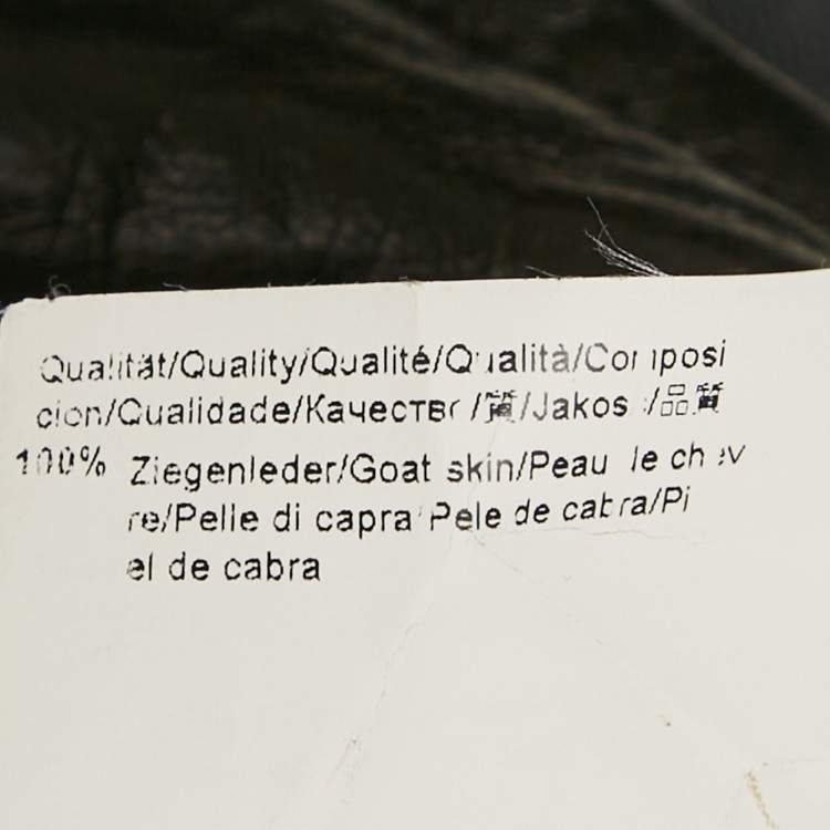 Pre Owned Boss by Hugo Boss Black Leather Zip-Up Jacket XL