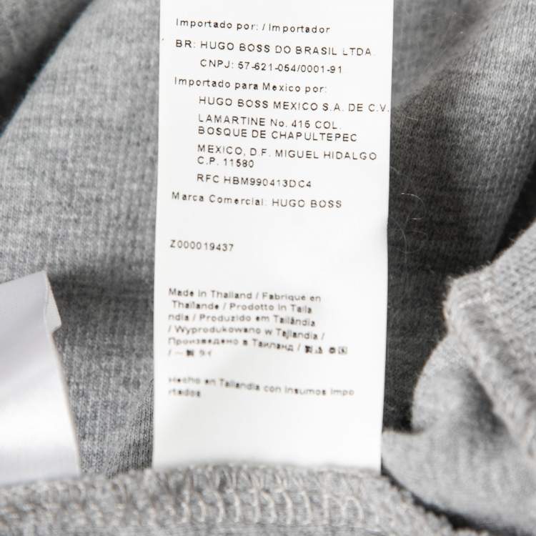 Pre Owned Boss by Hugo Boss Grey Cotton Button Front Jacket L