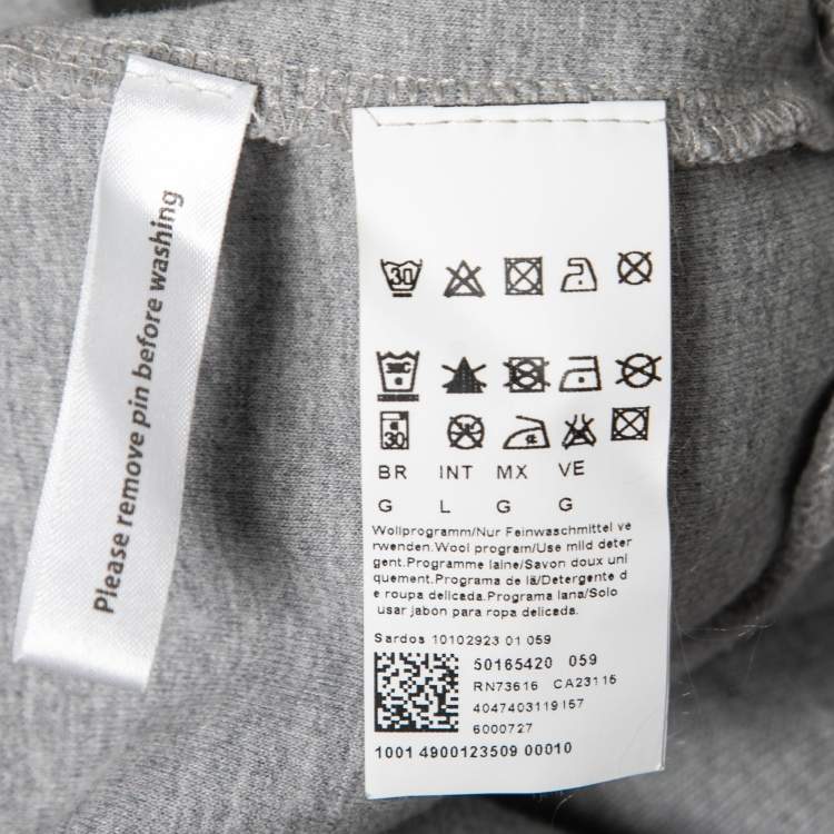 Pre Owned Boss by Hugo Boss Grey Cotton Button Front Jacket L