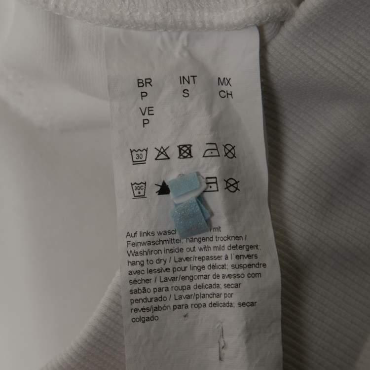 Pre Owned Hugo Boss White Cotton Logo Tape Trimmed Joggers S