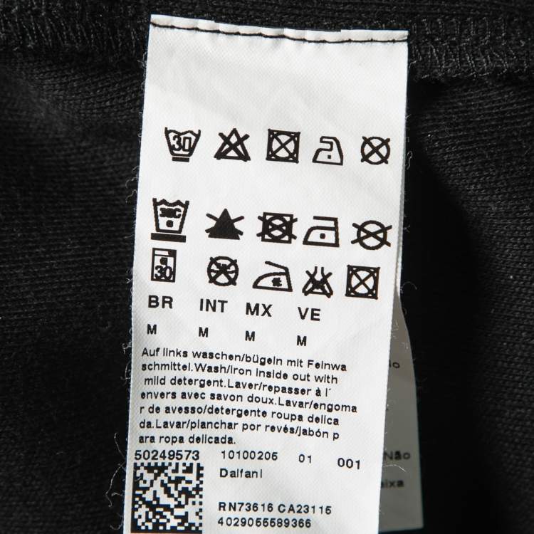 Pre Owned Hugo Boss Black Cotton Crewneck Sweatshirt M