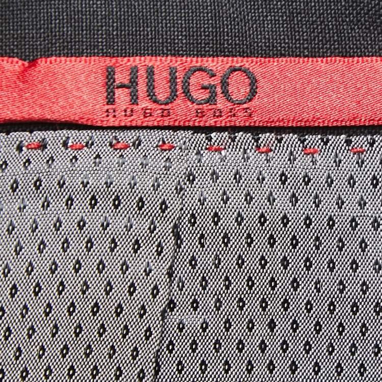 Pre Owned Hugo Boss Black Wool Single Breasted Blazer 4XL
