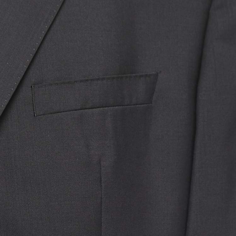 Pre Owned Hugo Boss Black Wool Single Breasted Blazer 4XL