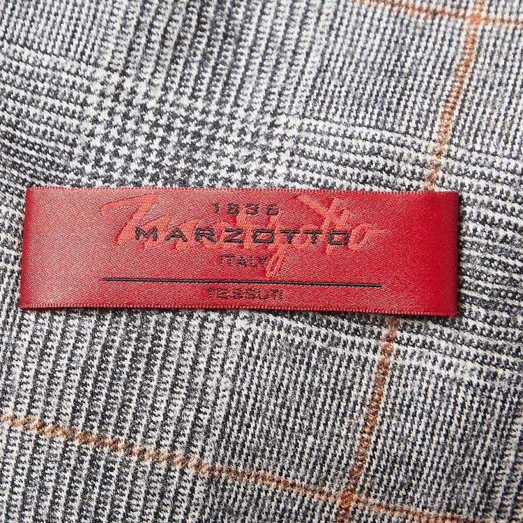 Pre Owned Hugo Boss Grey Glen Check Wool Single Breasted Marzotto Suit XL