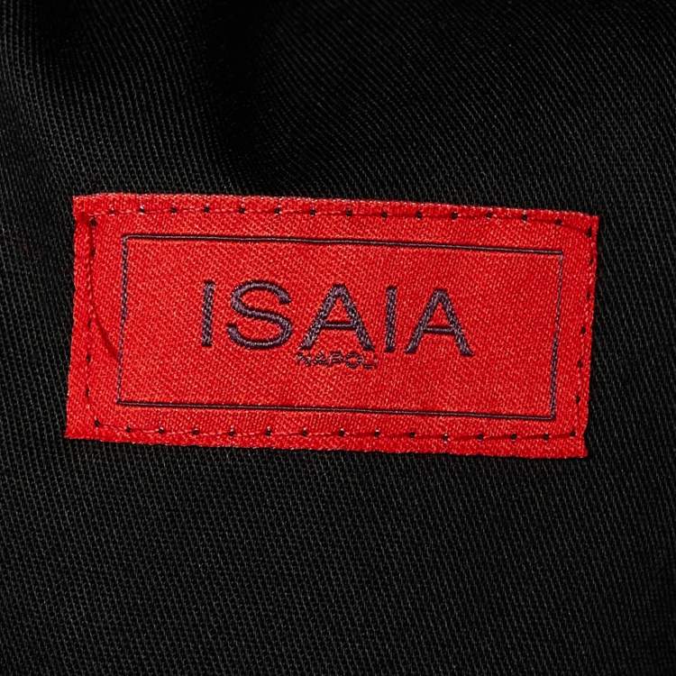 Pre Owned ISAIA Blue Wool & Linen Blend Regular Fit Pants M