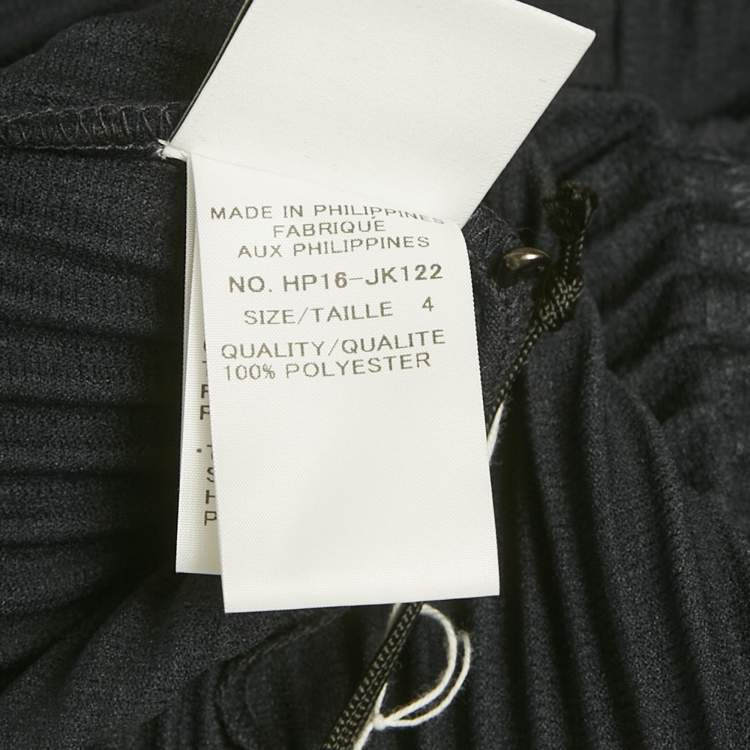 Pre Owned Issey Miyake Homme Plisse Navy Blue Pleated Roll Neck Pullover L