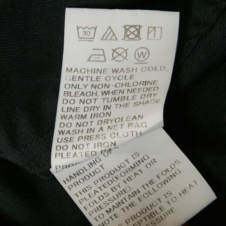 Pre Owned Issey Miyake Men Black Crepe Pintucks Detail Shirt S