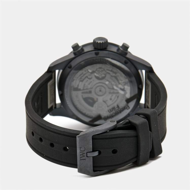 Pre Owned IWC Schaffhaussen Ceratanium® Rubber Pilot’s Watch Performance Mercedes-AMG PETRONAS Formula One™ Team IW388306 Men's Wristwatch 41 mm
