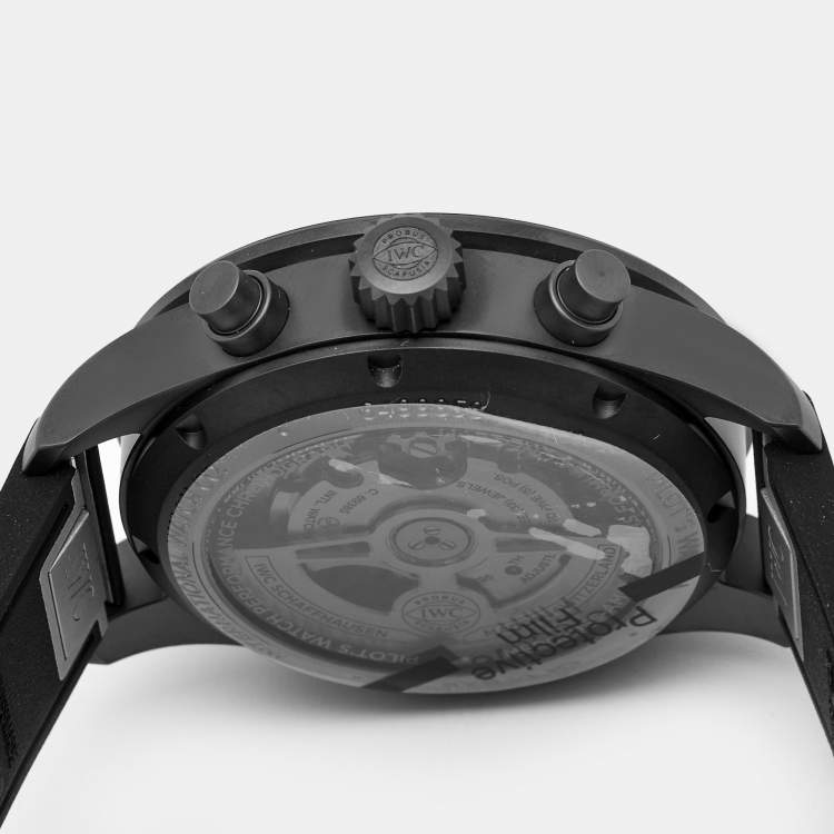 Pre Owned IWC Schaffhaussen Ceratanium® Rubber Pilot’s Watch Performance Mercedes-AMG PETRONAS Formula One™ Team IW388306 Men's Wristwatch 41 mm
