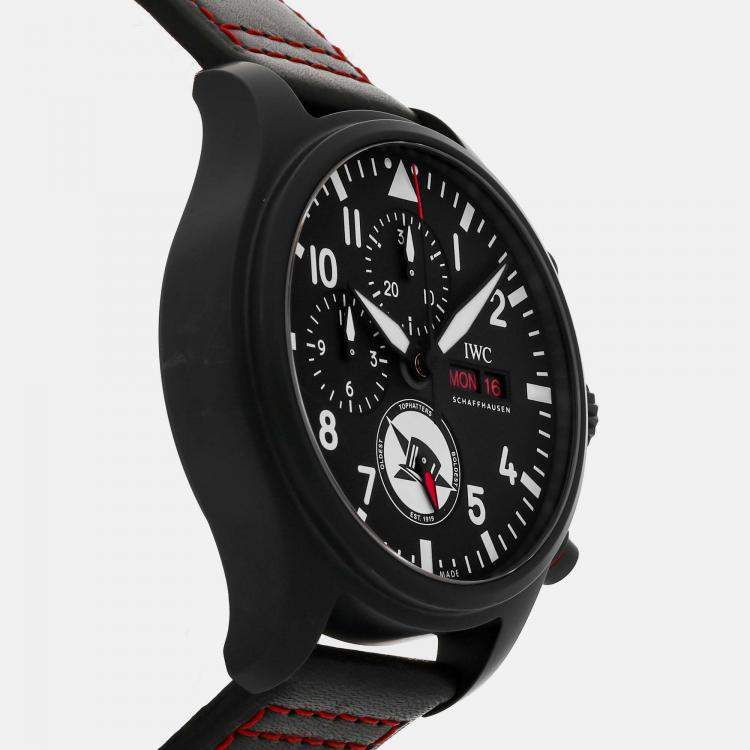 Pre Owned IWC Black Ceramic Pilot's IW3891-08 Automatic Men's Wristwatch 44 mm