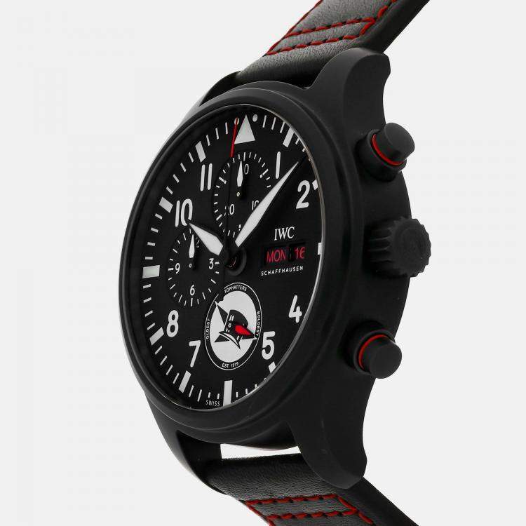 Pre Owned IWC Black Ceramic Pilot's IW3891-08 Automatic Men's Wristwatch 44 mm