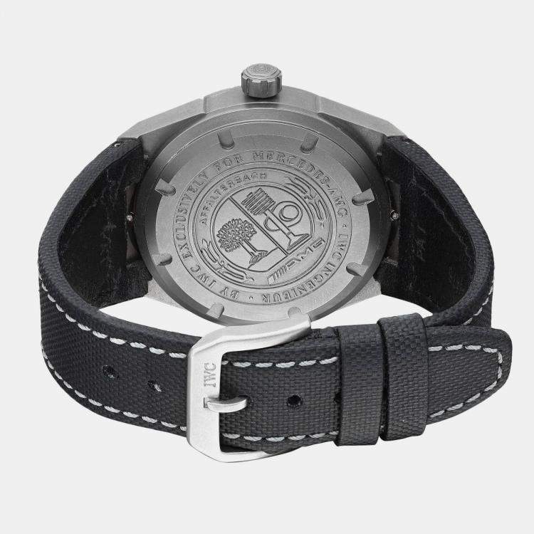 Pre Owned IWC Black Titanium Ingenieur IW322703 Automatic Men's Wristwatch 42 mm