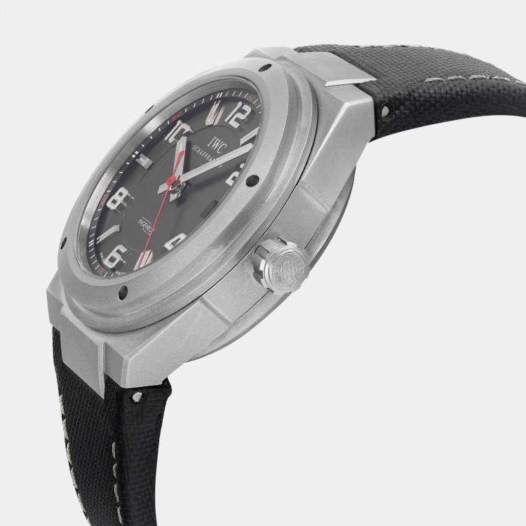 Pre Owned IWC Black Titanium Ingenieur IW322703 Automatic Men's Wristwatch 42.5 mm
