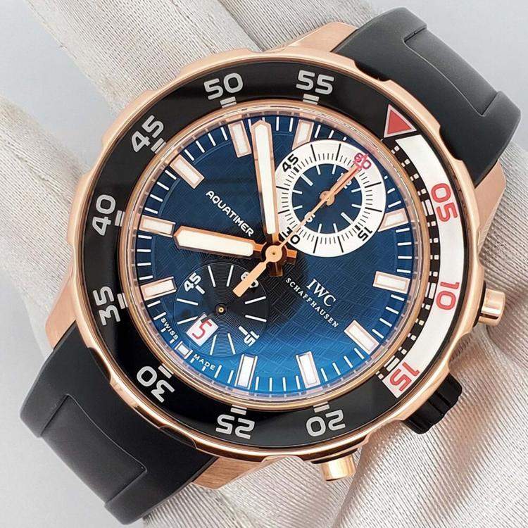 Pre Owned IWC Aquatimer IW376903 Automatic 18K Rose Gold Men’s Wristwatch 44 mm