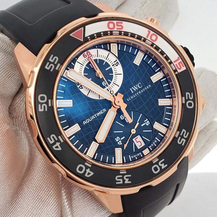 Pre Owned IWC Aquatimer IW376903 Automatic 18K Rose Gold Men’s Wristwatch 44 mm