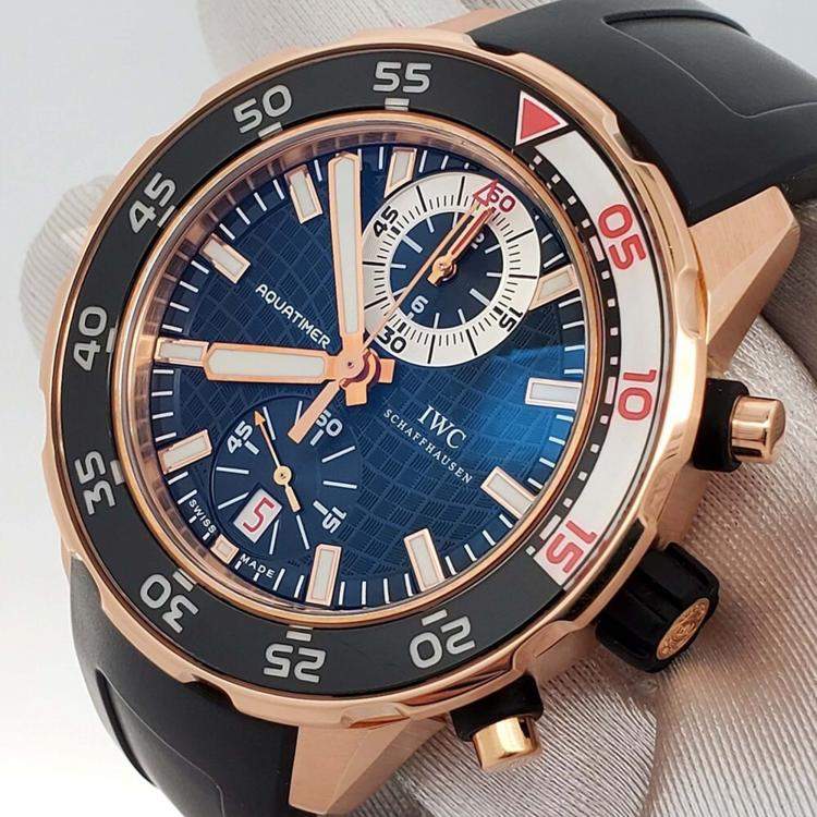 Pre Owned IWC Aquatimer IW376903 Automatic 18K Rose Gold Men’s Wristwatch 44 mm