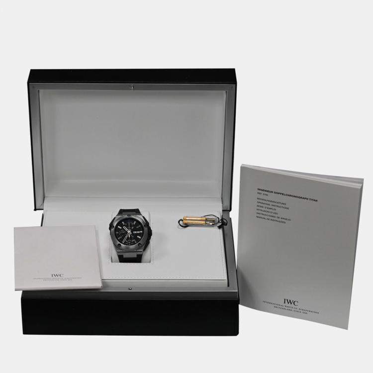Pre Owned IWC Ingenieur IW376501 Automatic Black Titanium Men's Wristwatch 45 mm
