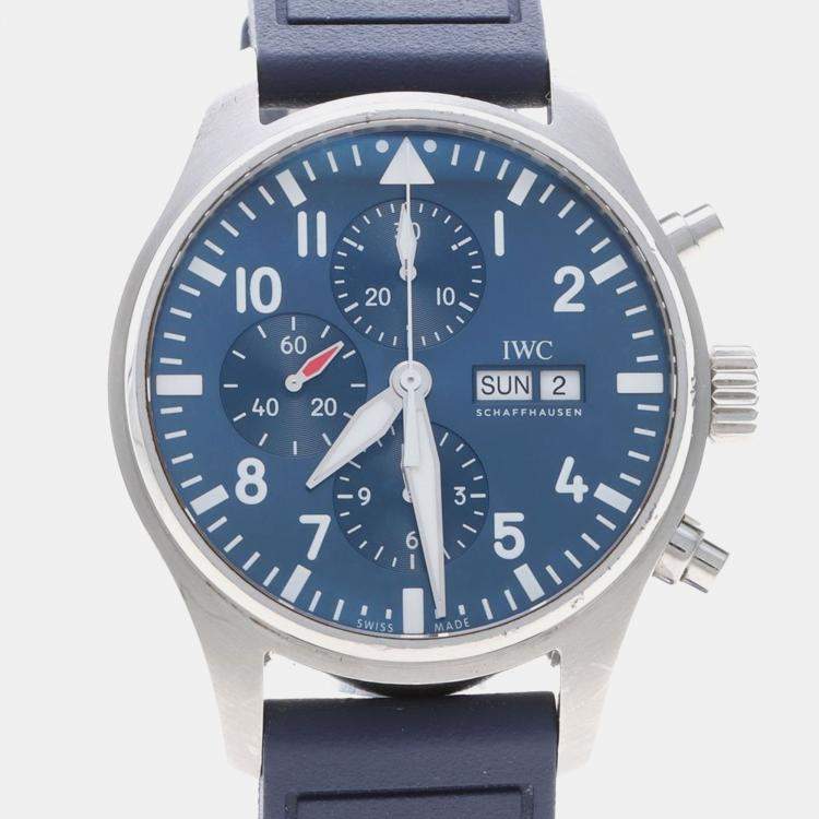Pre Owned ساعة يد رجالية آي دبليو سي بايلوت IW377714 أوتوماتيكية ستانلس ستيل 43 ملم