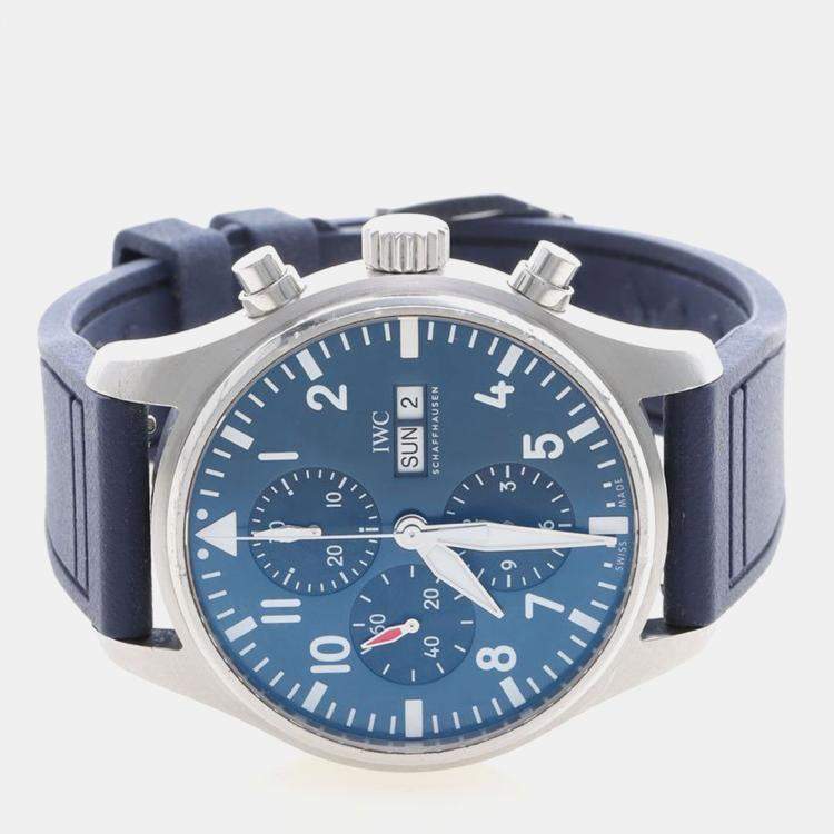 Pre Owned ساعة يد رجالية آي دبليو سي بايلوت IW377714 أوتوماتيكية ستانلس ستيل 43 ملم