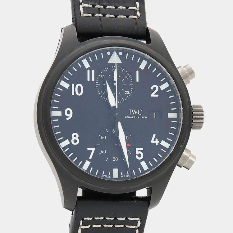مملوكة مسبقًا IWC Pilot's Top Gun IW389001 Automatic Ceramic Men's Wristwatch 44.5 mm
