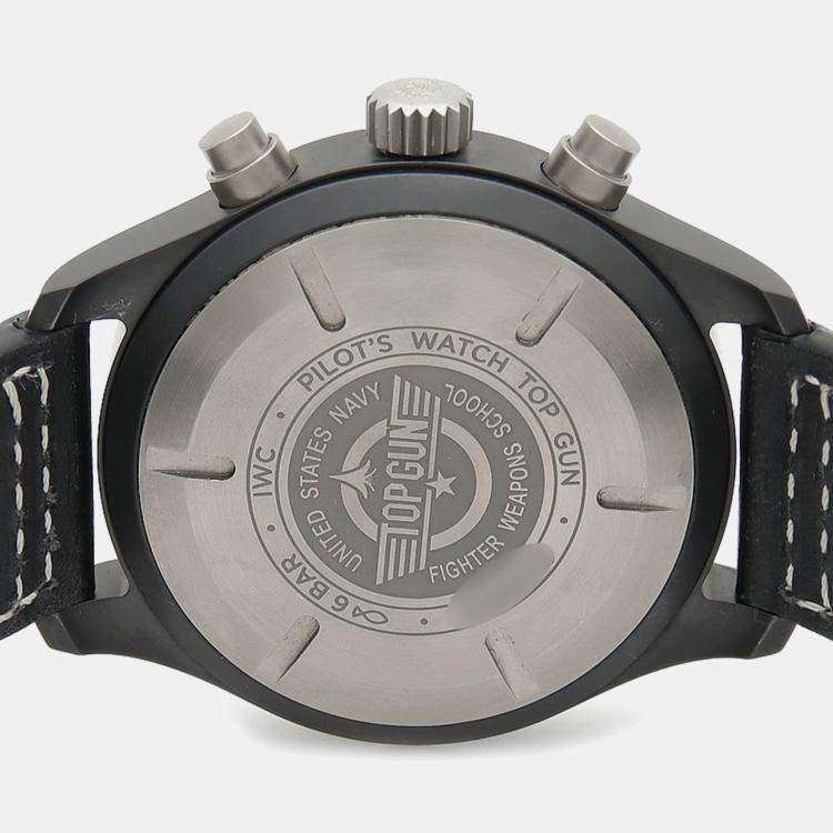 مملوكة مسبقًا IWC Pilot's Top Gun IW389001 Automatic Ceramic Men's Wristwatch 44.5 mm
