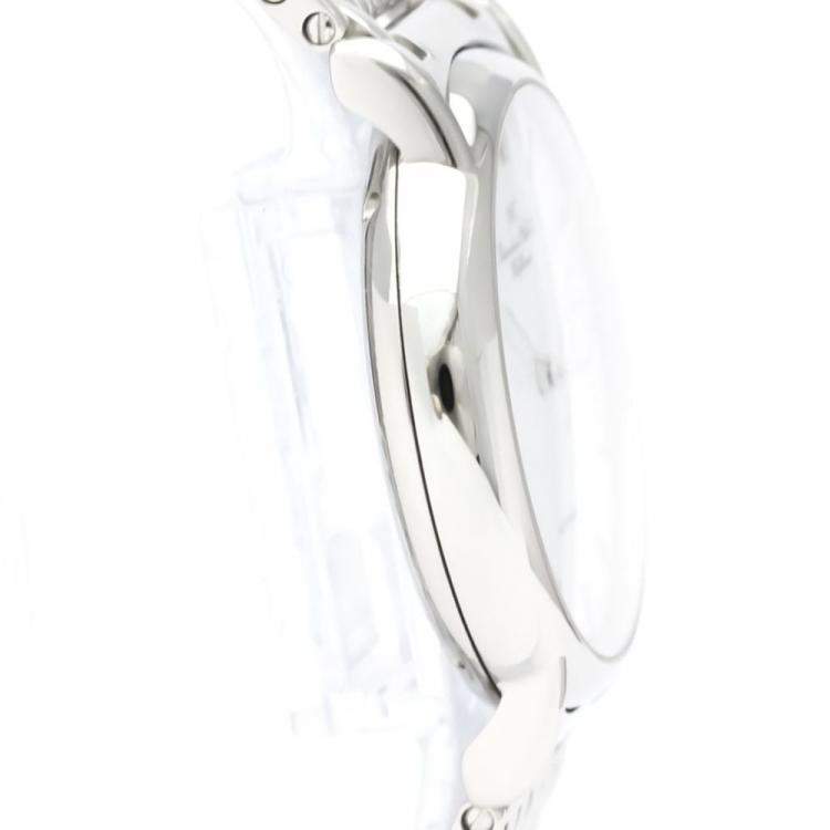 Pre Owned IWC White Stainless Steel Portofino IW351318 Automatic Men's Wristwatch 34 mm