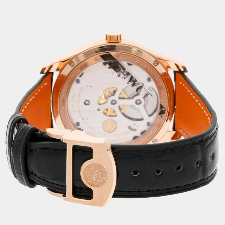 Pre Owned IWC Portugieser IW545801 Manual Winding Silver 18k Rose Gold Men’s Wristwatch 42mm