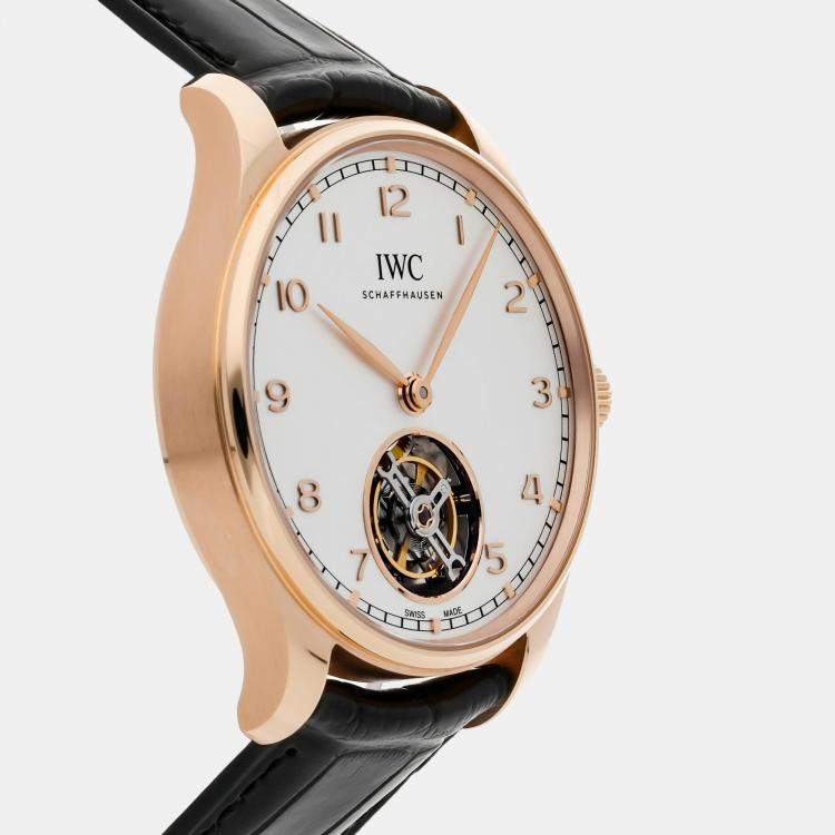Pre Owned IWC Portugieser IW545801 Manual Winding Silver 18k Rose Gold Men’s Wristwatch 42mm