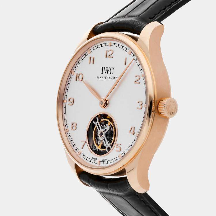 Pre Owned IWC Portugieser IW545801 Manual Winding Silver 18k Rose Gold Men’s Wristwatch 42mm