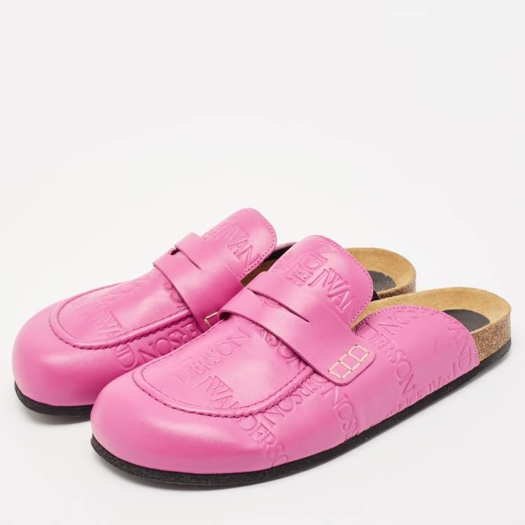 Pre Owned J.W.Anderson Pink Leather  Mules Size 44