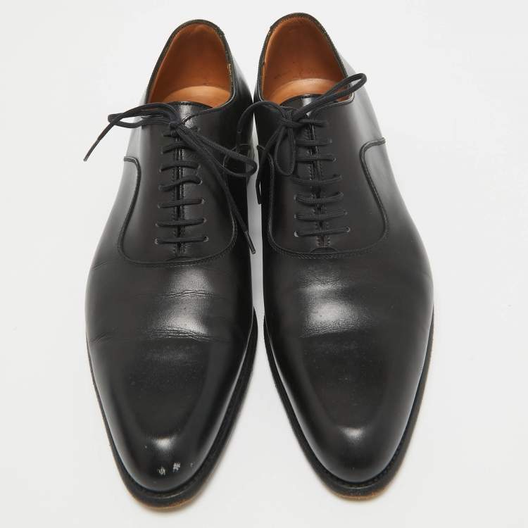 Pre Owned J.W.Anderson Black Leather Lace Up Oxfords Size 40