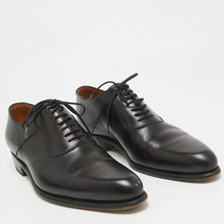 Pre Owned J.W.Anderson Black Leather Lace Up Oxfords Size 40