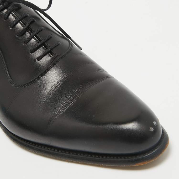 Pre Owned J.W.Anderson Black Leather Lace Up Oxfords Size 40