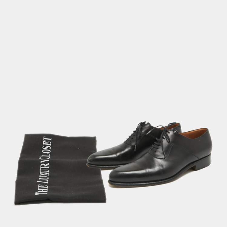 Pre Owned J.W.Anderson Black Leather Lace Up Oxfords Size 40