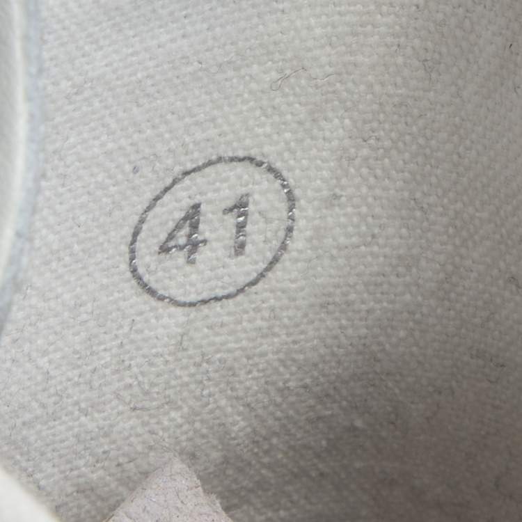Pre Owned J.W. Anderson White Leather and CanvasL ace Up Sneakers Size 41