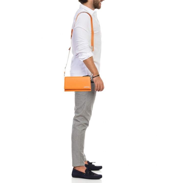 Le Bambino Leather Shoulder Bag in Orange - Jacquemus