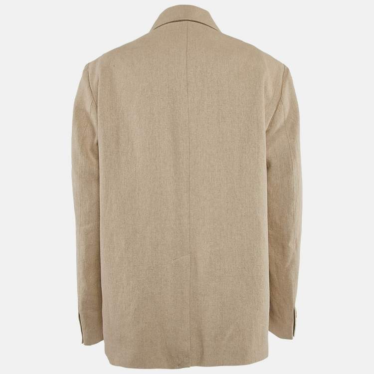 Pre Owned Jacquemus Light Beige Single Breasted La Veste Bacio Blazer XL