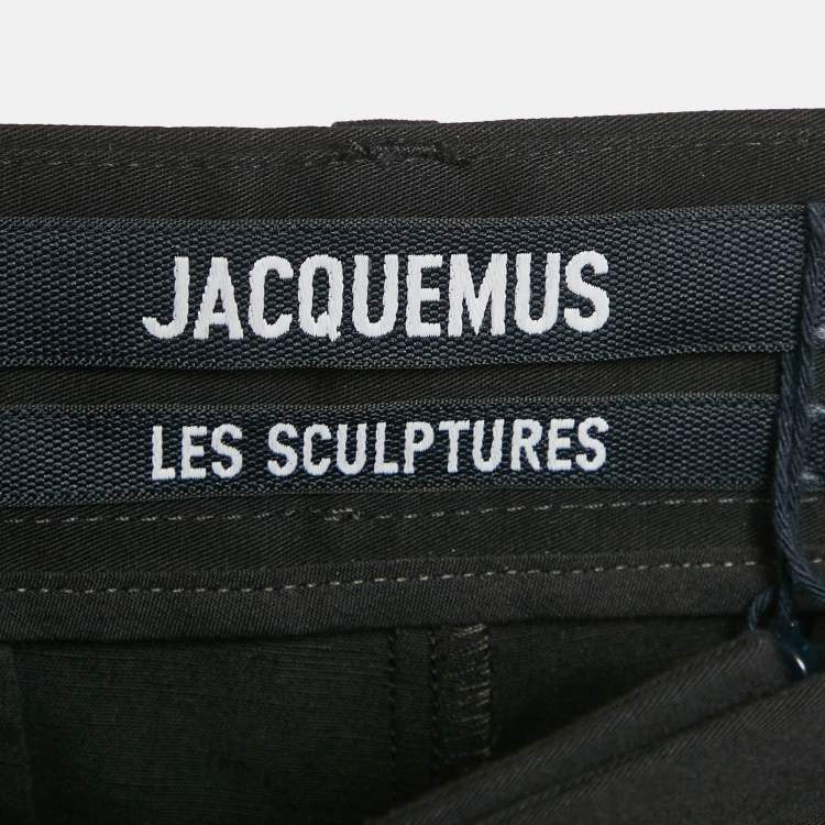 Pre Owned Jacquemus Black Cotton Le Pantalon Pants S
