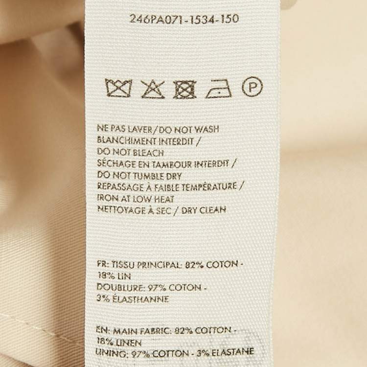 Pre Owned Jacquemus Beige Cotton Straight Leg Trousers XS