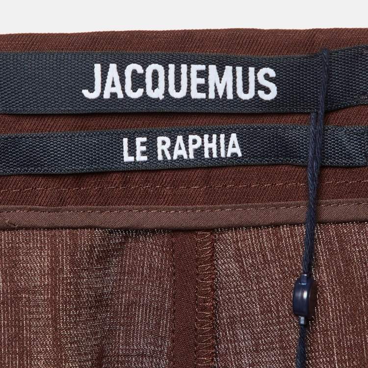 Pre Owned Jacquemus Brown Linen Blend Le Short Meio Shorts S