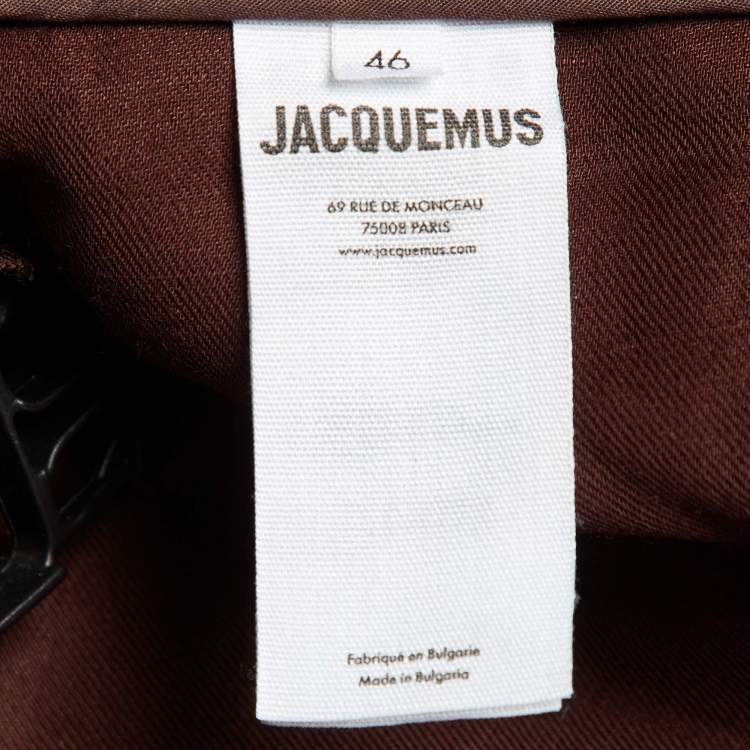 Pre Owned Jacquemus Brown Linen Blend Le Short Meio Shorts S